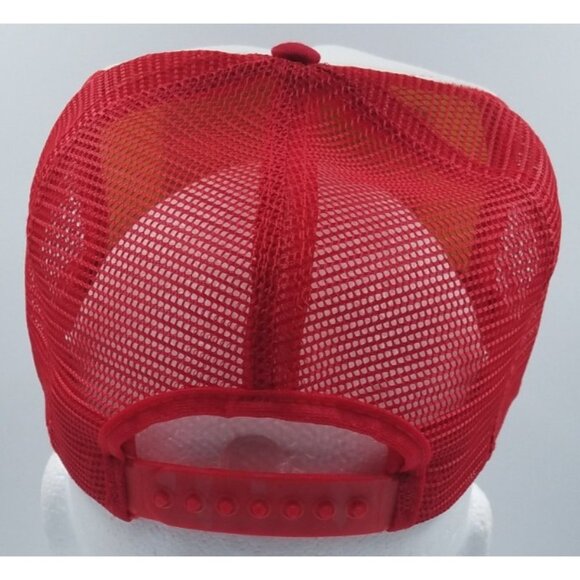 Red Man Chewing Tobacco Vintage Big Patch USA Made Mesh Snapback Trucker Hat Cap - Picture 4 of 14